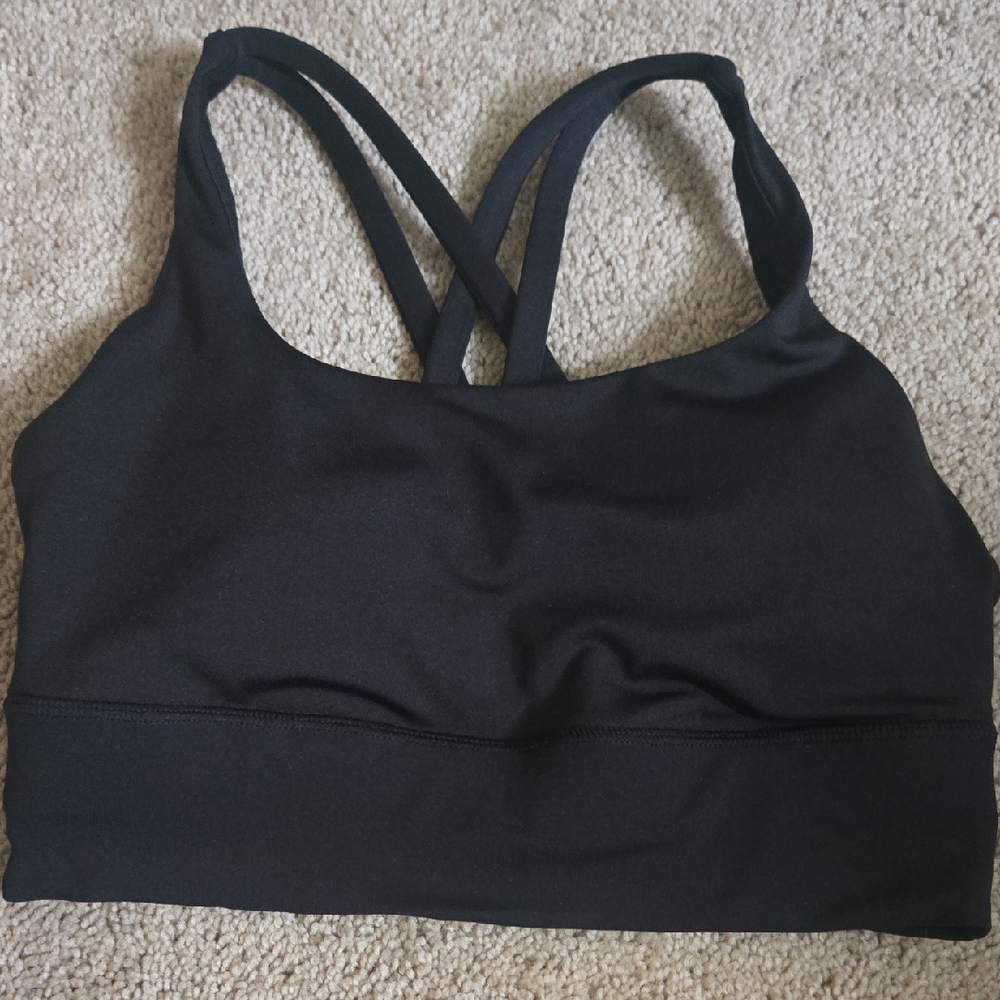 Women's Black Strappu Sports Bra